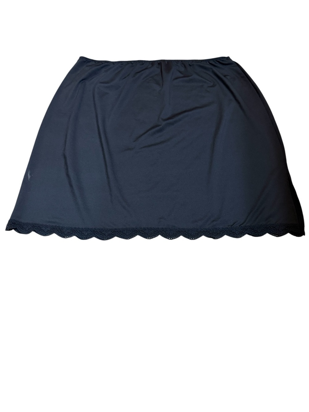 Black Half Slip Skirt with Scalloped Hem EUC Size 2X